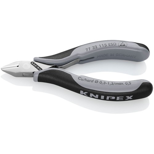 Szczypce tnące boczne ESD dla elektroników Knipex 77 32 115 ESD – 115 mm
