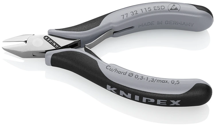 Szczypce tnące boczne ESD dla elektroników Knipex 77 32 115 ESD – 115 mm