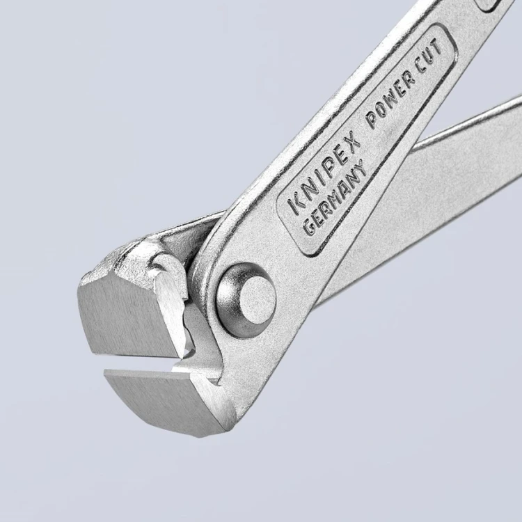 Główka i hartowane krawędzie obcęgów zbrojarskich Knipex 99 14 300