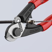 Nożyce do linek Knipex 95 61 190 – zagniatanie końcówki cięgna Bowden