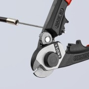 Knipex 95 61 190 – zaciskanie tulejki na lince stalowej