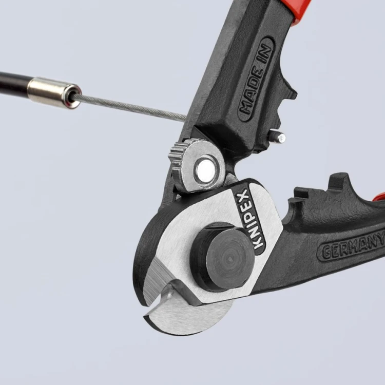 Knipex 95 61 190 – zaciskanie tulejki na lince stalowej