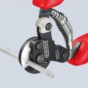 Knipex 95 62 160 – cięcie linki stalowej bez rozplatania