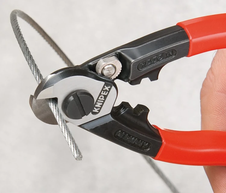 Knipex 95 62 190 – precyzyjne cięcie linki stalowej bez rozplatania