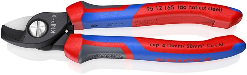 Nożyce do kabli Knipex 95 12 165 z rękojeściami dwukomponentowymi