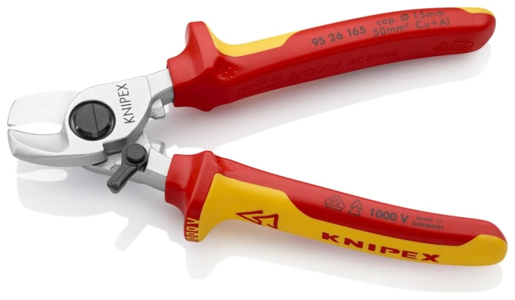 Knipex 95 26 165 – nożyce do przewodów Cu i Al 50 mm²