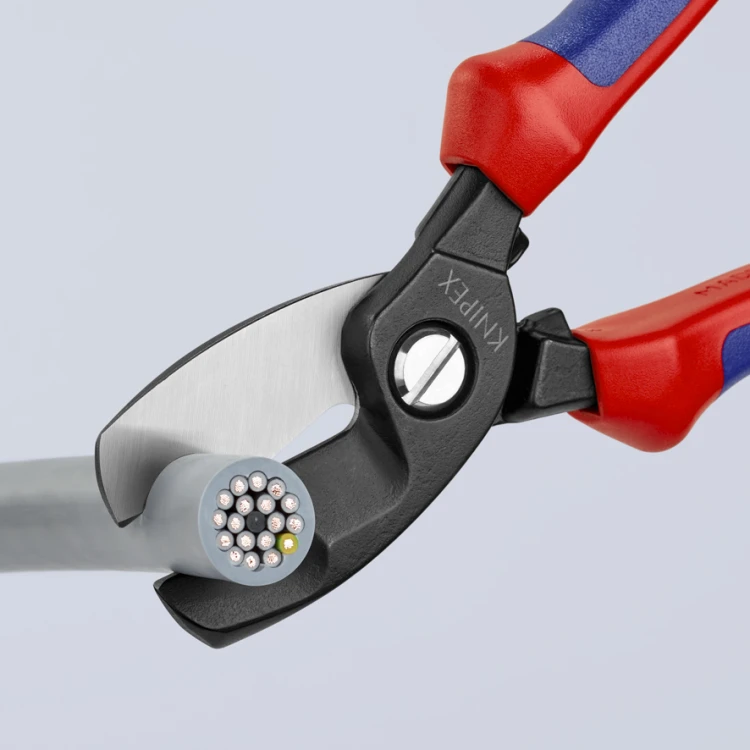 Nożyce Knipex 95 12 200 dwuetapowe cięcie przewodu Cu