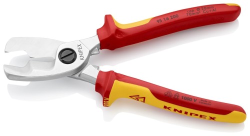 Izolowane nożyce do kabli Knipex 95 16 200 VDE 1000 V