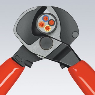 Knipex 95 17 500 cięcie grubego kabla miedzianego Cu