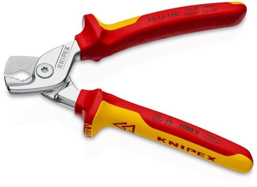 Izolowane nożyce Knipex StepCut 95 16 160 – otwarte narzędzie