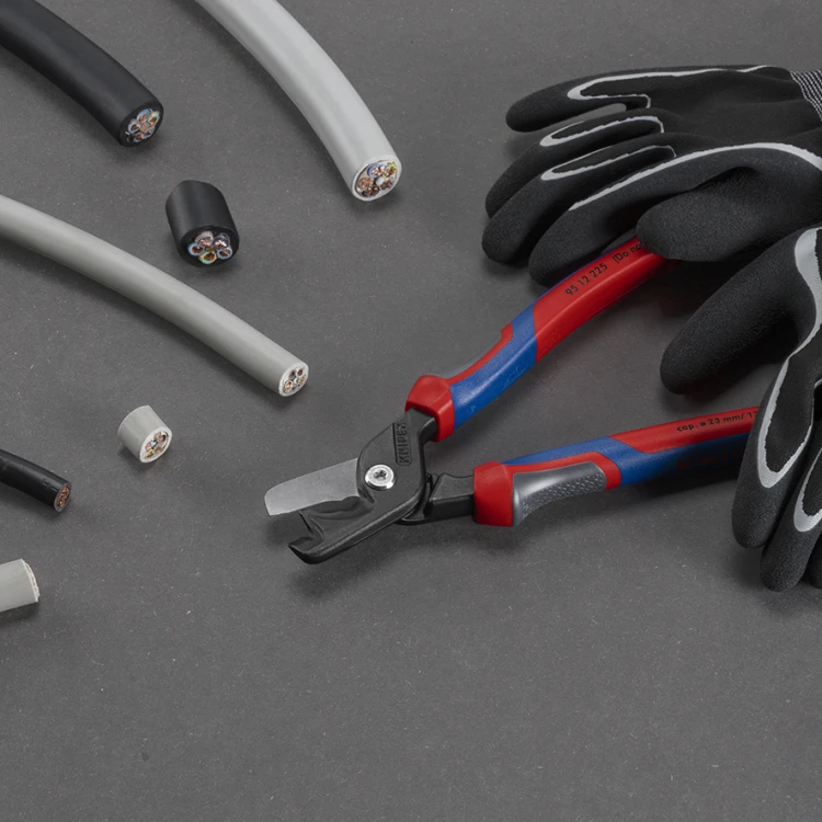 Nożyce Knipex 95 12 225 do kabli Cu i Al – zastosowanie