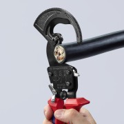 Mechanizm zapadkowy nożyc Knipex 95 31 280 na przewodzie miedzianym
