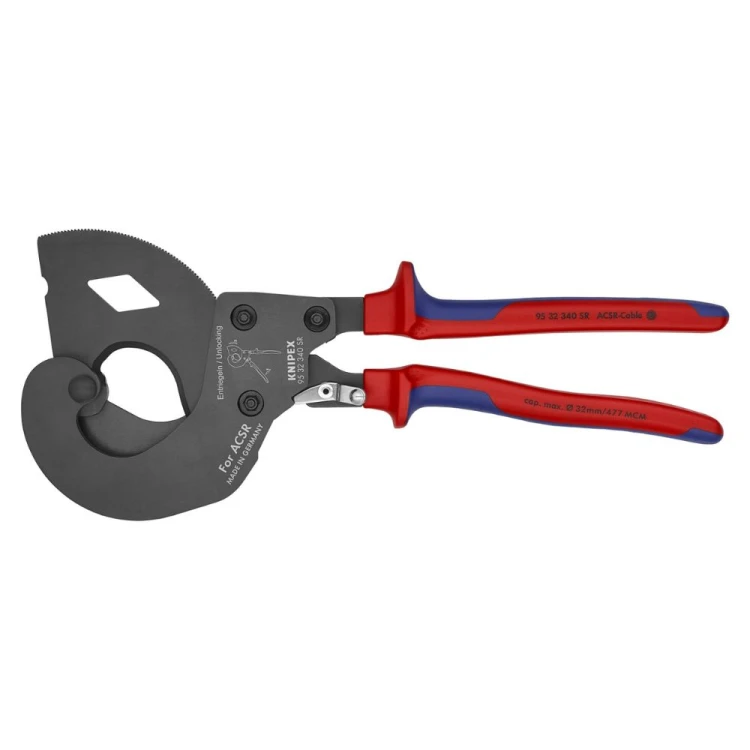 Nożyce zapadkowe Knipex 95 32 340 SR do przewodów ACSR 340 mm