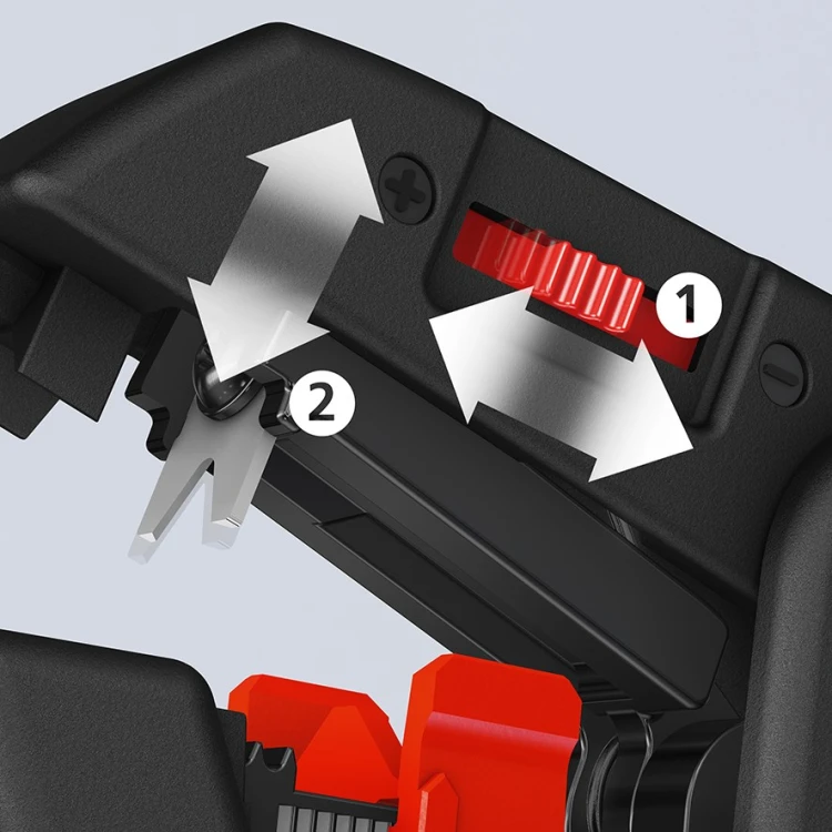 Regulacja automatycznego ściągacza izolacji Knipex 12 62 180