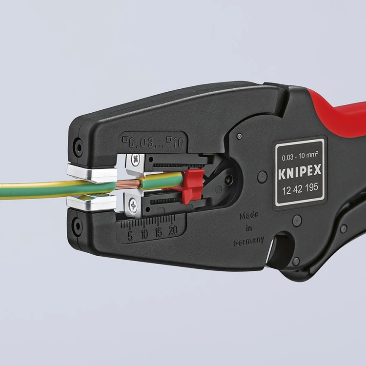 Mechanizm czterech ostrzy ściągacza izolacji Knipex MultiStrip 10