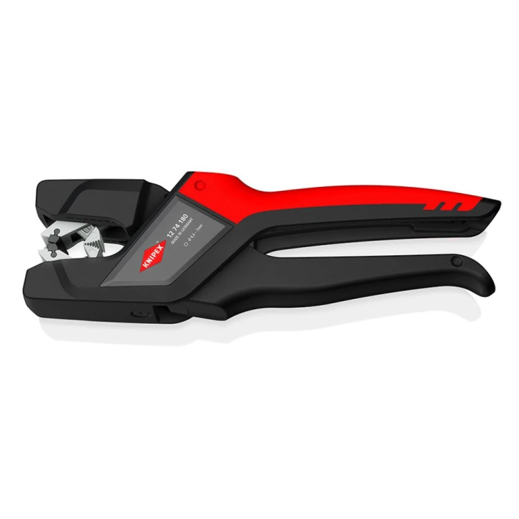 Ściągacz izolacji samonastawny Knipex 12 74 180 – do kabli o średnicy 4,4–7,5 mm