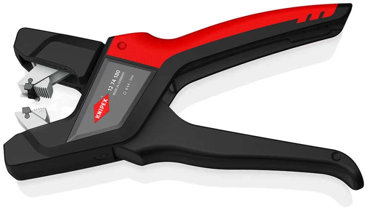 Knipex 12 74 180 – samonastawny ściągacz izolacji 175 mm z otwartymi rękojeściami