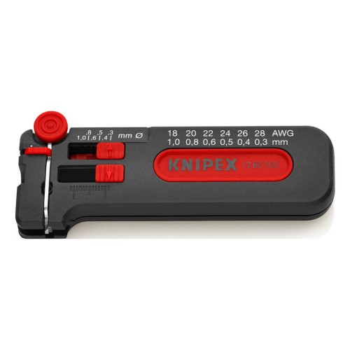 Ściągacz izolacji Knipex 12 80 100 do cienkich przewodów 0,3–1,0 mm – widok narzędzia