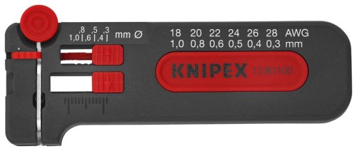 Knipex 12 80 100 – ręczny ściągacz izolacji z regulacją średnicy przewodu