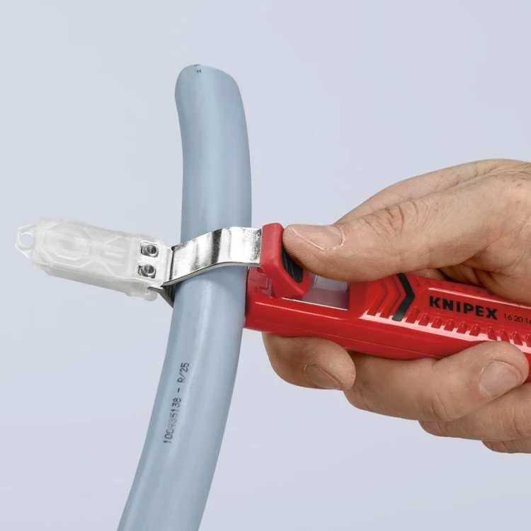 Knipex 16 20 16 – zdejmowanie zewnętrznej izolacji z kabla okrągłego