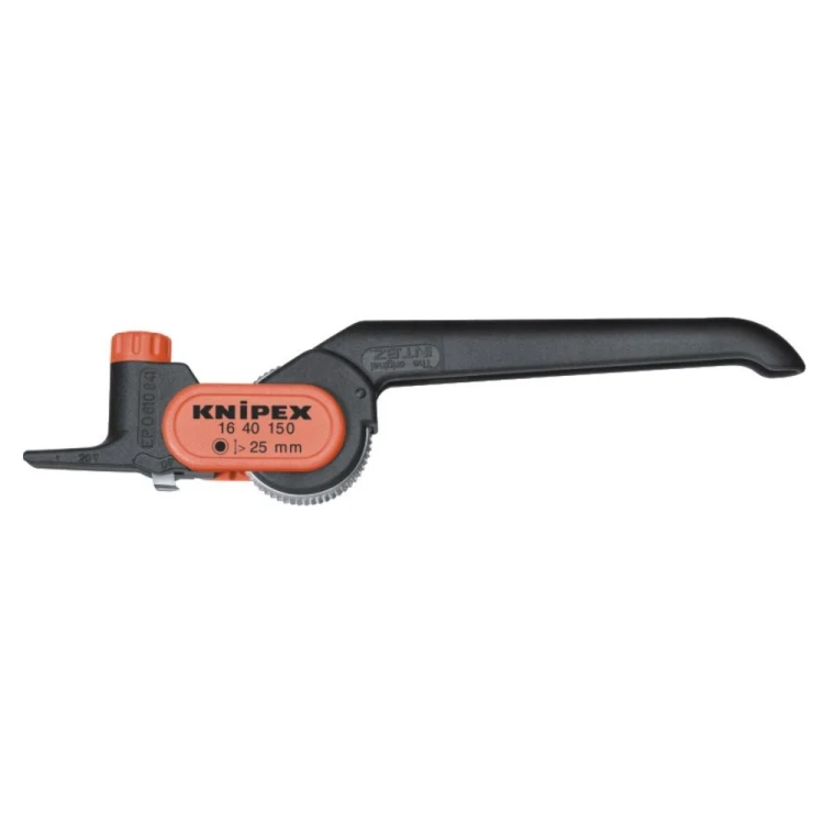 Ściągacz izolacji zewnętrznej Knipex 16 40 150 do kabli od Ø 25 mm – widok narzędzia