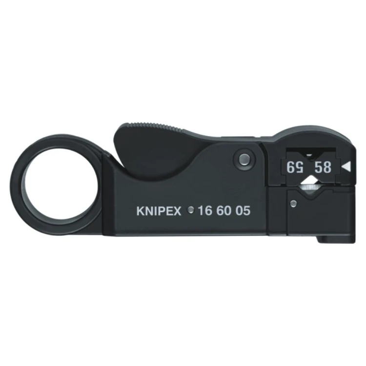 Ściągacz izolacji do kabli koncentrycznych Knipex 16 60 05 – RG 58, RG 59 i RG 62