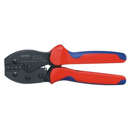 Szczypce zagniatające Knipex PreciForce 97 52 37 do końcówek tulejkowych 0,5–6,0 mm² – widok boczny narzędzia
