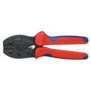 Szczypce zagniatające Knipex PreciForce 97 52 38 do końcówek tulejkowych 0,25–6,0 mm² – widok boczny praski