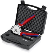 Praska Knipex 97 52 63 DG z cyfrowym wyświetlaczem w otwartej walizce transportowej – zdjęcie poglądowe serii