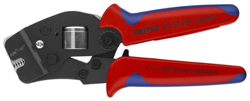 Praska do tulejek kablowych Knipex 97 53 08 z mechanizmem dźwigniowym i dwukomponentowymi rękojeściami