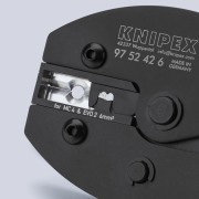 Głowica zagniatająca szczypiec Knipex 97 52 42 6 z precyzyjnymi matrycami do styków MC4 EVO 2