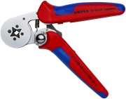 Praska Knipex 97 55 04 ze zgniotem czworokątnym i otwartymi rękojeściami dwukomponentowymi