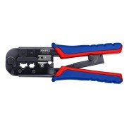 Szczypce zagniatające Knipex 97 51 10 do wtyków RJ11 RJ12 RJ45 widok z boku