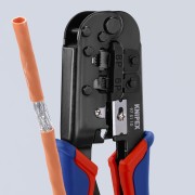 Knipex 97 51 10 szczypce do wtyków Western Plug z przewodem przygotowanym do odizolowania