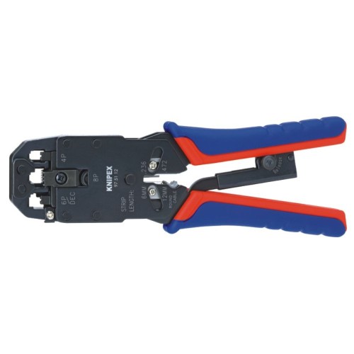 Szczypce zagniatające Knipex 97 51 12 do wtyków RJ10 RJ11 RJ12 RJ45 widok całego narzędzia