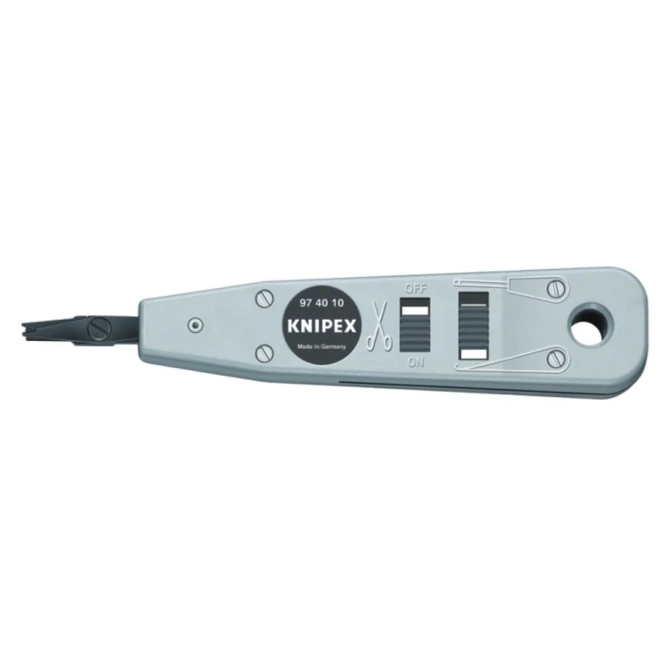 Wciskarka Knipex 97 40 10 do złączy telekomunikacyjnych LSA-Plus KRONE widok narzędzia