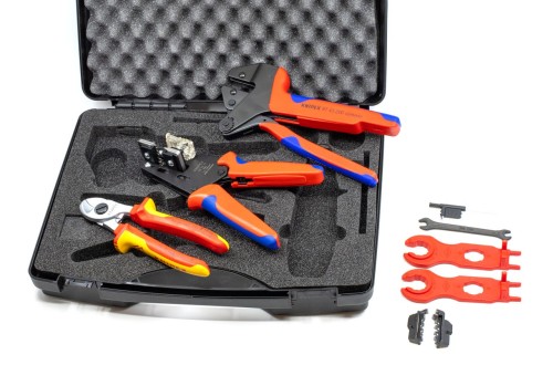 Knipex 97 91 01-BH zestaw do montażu instalacji PV ze szczypcami i akcesoriami do złączy MC4