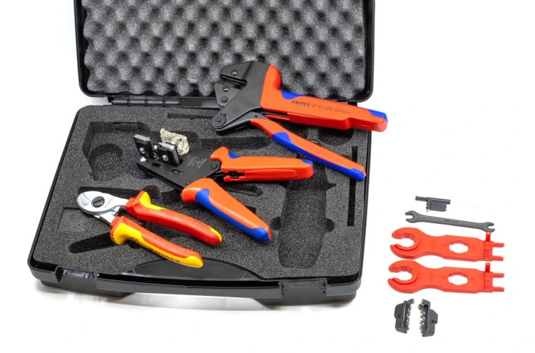 Knipex 97 91 01-BH zestaw do montażu instalacji PV ze szczypcami i akcesoriami do złączy MC4