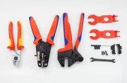 Wyposażenie zestawu fotowoltaicznego Knipex 97 91 01-BH nożyce do kabli ściągacz izolacji i praska