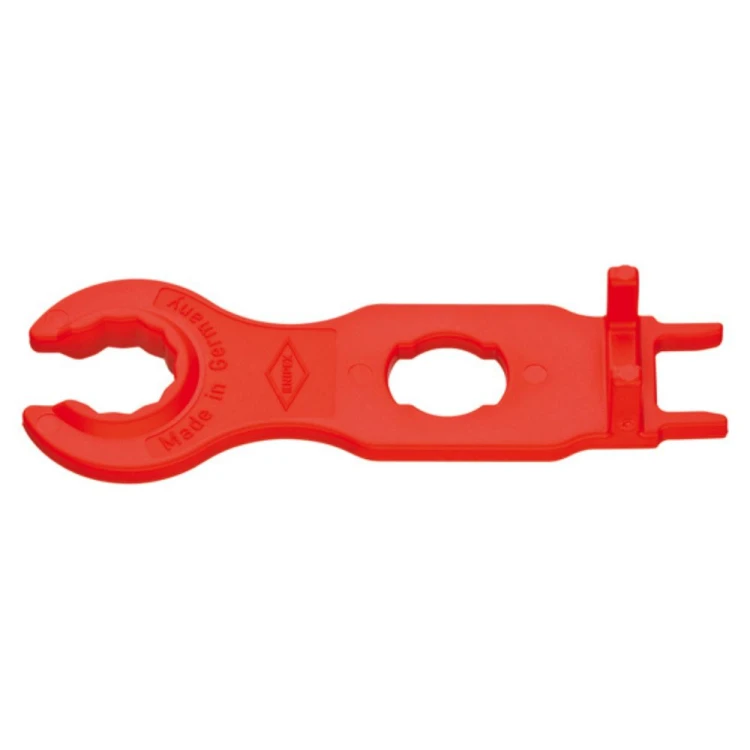Przyrząd Knipex 97 49 66 2 do montażu i rozłączania złączy fotowoltaicznych MC4 czerwony klucz