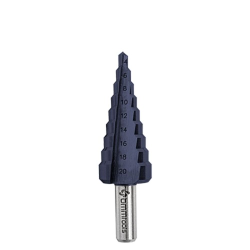 Wiertło stopniowe HSS-Co5 TiAlN z rowkiem prostym 4–20 mm BMM