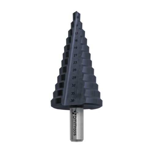Wiertło stopniowe HSS-Co5 TiAlN z rowkiem prostym 6–38 mm BMM