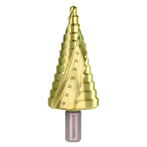 Wiertło stopniowe spiralne BMM HSS TiN 6x38 mm z powłoką odporną na ścieranie