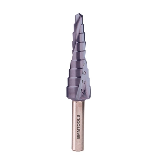 Wiertło stopniowe spiralne BMM HSS TiAlN 4x12 mm z powłoką ochronną