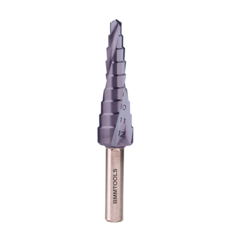 Wiertło stopniowe spiralne BMM HSS TiAlN 4x12 mm z powłoką ochronną