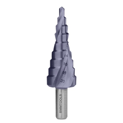 Wiertło stopniowe spiralne BMM HSS TiAlN 4x20 mm do wiercenia w metalu