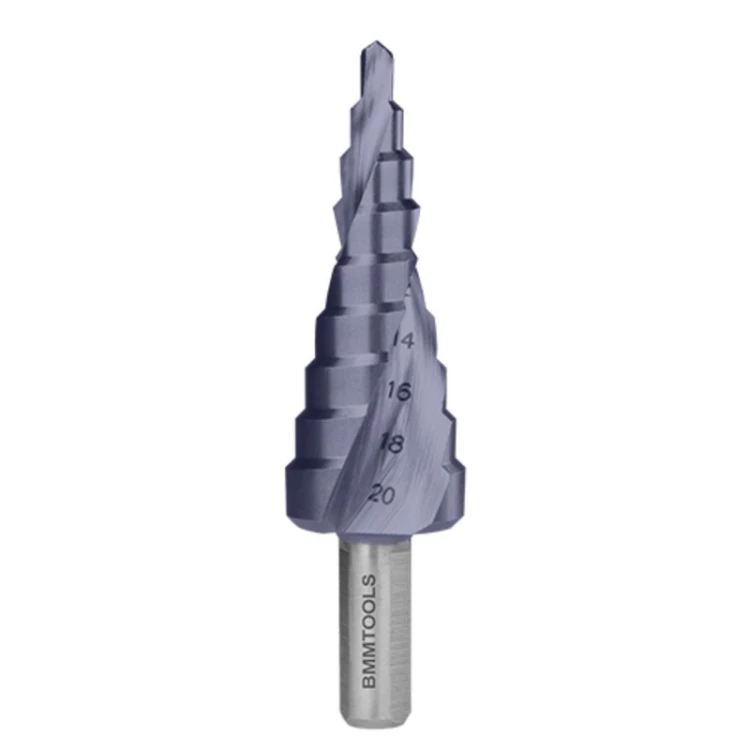 Wiertło stopniowe spiralne BMM HSS TiAlN 4x20 mm do wiercenia w metalu