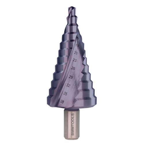 Wiertło stopniowe spiralne BMM HSS TiAlN 6x38 mm do stopniowego powiększania otworów