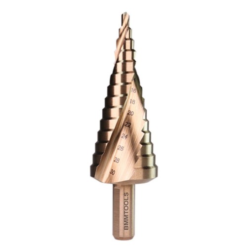 Wiertło stopniowe spiralne BMM HSS Co5 4x30 mm z rowkiem spiralnym