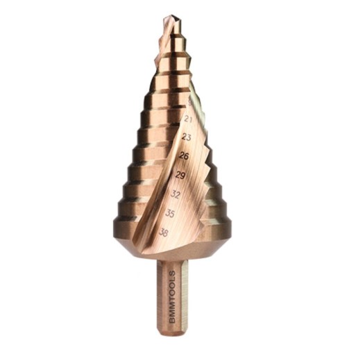 Wiertło stopniowe spiralne BMM HSS Co5 6x38 mm do precyzyjnego wiercenia w metalu